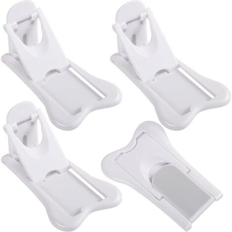 Butoir de Porte Coulissante - Sécurité - Blanc - Auto-adhésif - Protection Enfant - Durable (1/4)