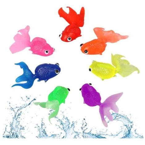 Faux Poisson - Non spécifié - 7 Pcs - Caoutchouc - Décoration Aquarium - Poisson Rouge Artificiel (1/4)