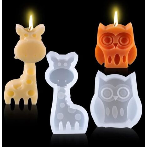 Moules à bougie - Non spécifié - Dinosaure - Silicone - 2 pièces - Multi-usages (1/4)