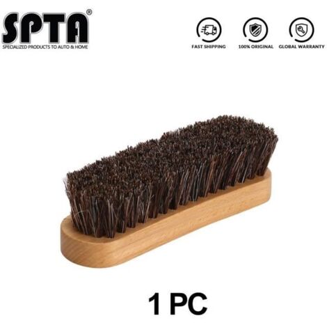 1 Pc Horse Brush -brosse rectangulaire d'intérieur en crin de cheval,pour le nettoyage et le lavage de la voiture (1/4)