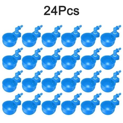 (Blue 24pcs)Abreuvoir automatique pour poulet, 24/12/6 pièces, bol, Kit, bol, bol, ferme, poulailler, volaille, mangeoire, poussins, (1/4)