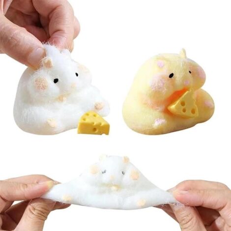 2 Pièces Jouets Spongieux Pour Hamster, Jouet À Presser Pour Hamster, Jouet Mignon De Soulagement Du Stress Pour Hamster, Jouets Sen (1/4)
