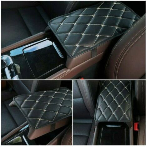 Accessoires de voiture de coussin en cuir d'unité centrale de boîte de console centrale de couverture d'accoudoir automatique (1/4)