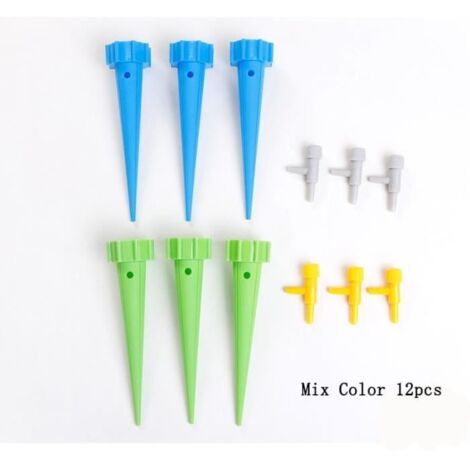 Arrosage,Système d'arrosage automatique goutte-à-goutte, 12 pièces, goutteurs d'eau, Kits de pointes pour plantes - Type Mix color (1/4)