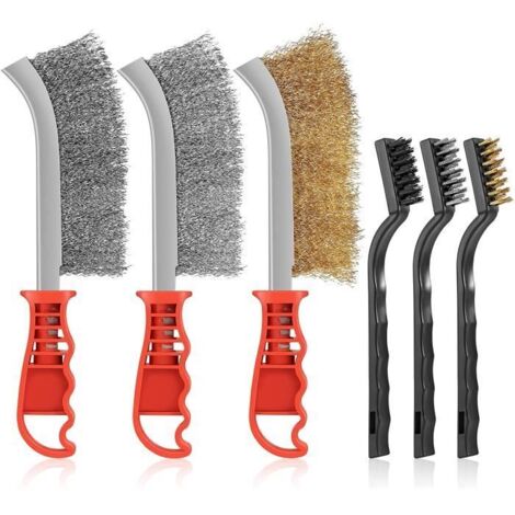 Brosses métalliques - Non spécifié - 6 en 1 - Acier inoxydable et laiton - Ergonomique - Nettoyage efficace (1/4)