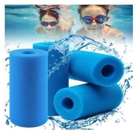 Éponge Filtrante Type A, Lot de 4 Filtres de Piscine en Mousse, Réutilisable Cartouche de Filtre en Mousse, (1/4)