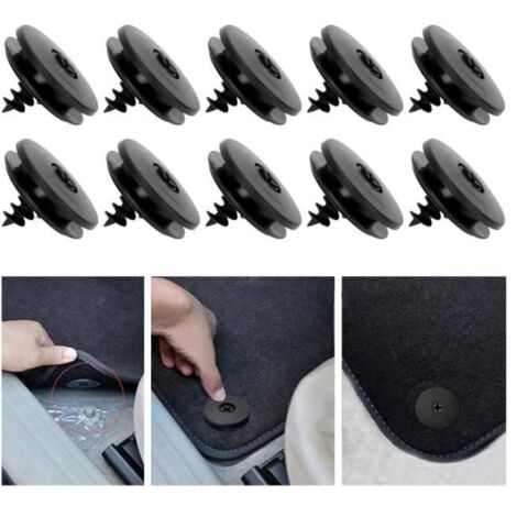 10pcs Clip Universel pour Tapi, Clips De Support De Tapi,Clips pour Tapis De Sol De Voiture,Tapi De Voiture Retenue Antidérapants (1/4)