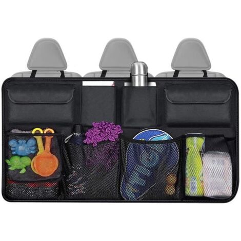 Organisateur de Coffre de Voiture, Sac de Rangement pour Voiture Organisateur étanche avec 8 Poches, Filet de Chargement Durable (1/4)