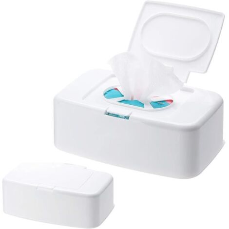 Boîte à lingettes - Non spécifié - 2 Pièces - Plastique - 17 x 10 x 6 cm - Étanche à la poussière et à l'eau (1/4)