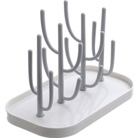 Egoutte biberons arbre Bébé Egouttoir de Biberon Support de Séchage à Bouteille Détachable Blanc (1/4)
