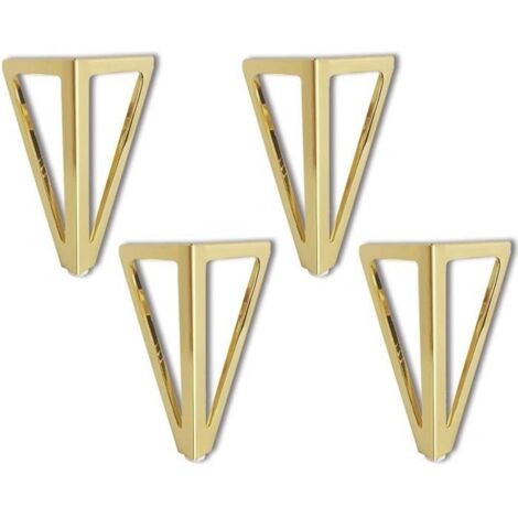 Pieds de Meubles - Métal - 15cm - Doré - 4pcs - Support jusqu'à 200kg (1/4)