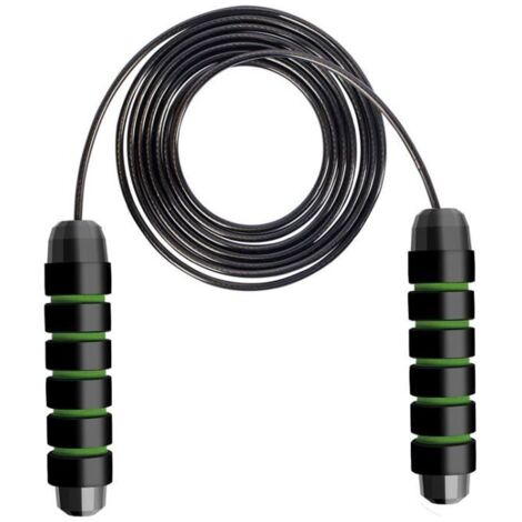 2pcs Corde à Sauter, Speed Jump Rope Réglable pour Adulte Roulements à Billes Corde à Sauter Poignée en Mousse à mémoire de (1/4)