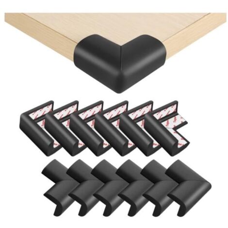 Coin de Table Protection ,12 Pièces Protection Angle Meuble, Pré-adhésif Protege Coin De Table Bebe en Caoutchouc, pour Les Tables, (1/4)