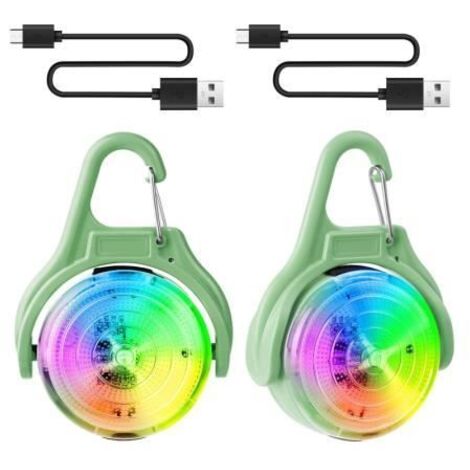 Lampe de Sécurité LED - Non spécifié - Lot de 2 - Rechargeable USB - Étanche IPX68 - 4 Modes Clignotants (1/4)