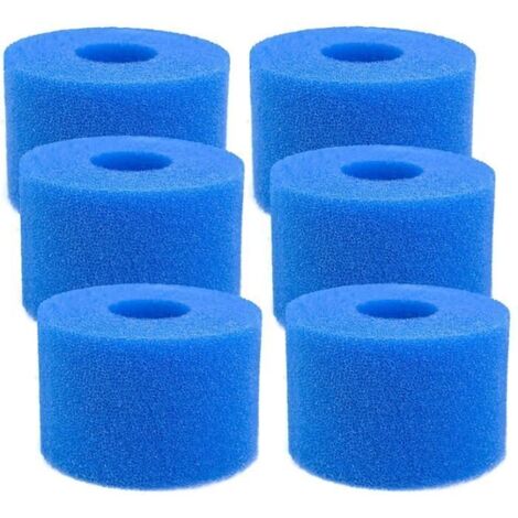 Filtre de Piscine en Mousse Type S1 - Éponge Filtrante Réutilisable pour Intex (6 pièces) (1/4)