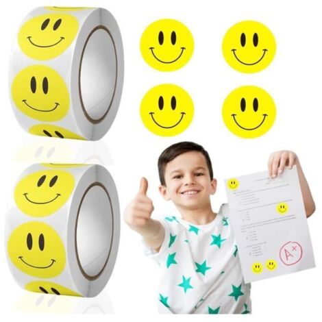 Autocollants Smiley - yd - 1000 PCS - 2,5 cm - Non toxiques - Réutilisables (1/4)