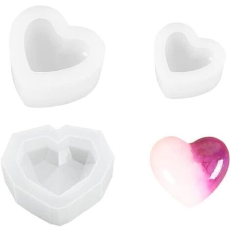 Moule en silicone - Non spécifié - Coeur 3D - 3 pièces - Réutilisable - Respectueux de l'environnement (1/4)