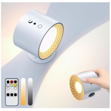 Lampe murale à LED - Non spécifié - Double face - Télécommande - 3 températures - Rechargeable USB (1/4)