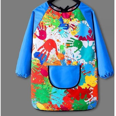 1PCS Graffiti Tablier de Peinture pour Enfant Garçons Filles, Tablier Peinture avec Poches et Manches Longues. (1/2)