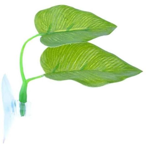 Décoration d'aquarium,Betta Leaf Bed,Betta Feuille Hamac avec ventouse Léger et réaliste de repos pour Aquarium spot Frai Fish Tank (1/4)