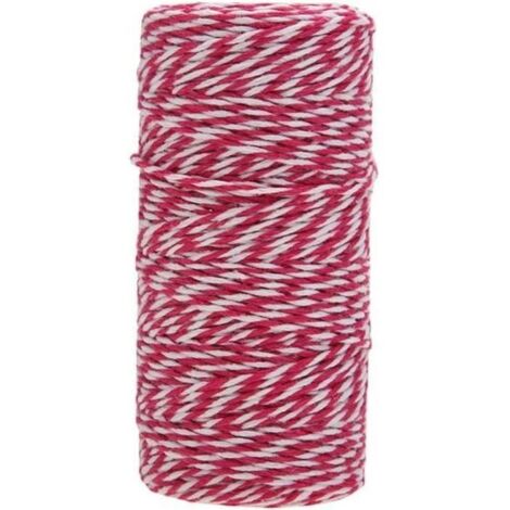 Ficelle 100 mètres-Rouleau 2mm Coton Ficelle Cordon Naturel Beige torsadée Corde Corder Macrame String DIY Tisser la Corde [382] (1/4)