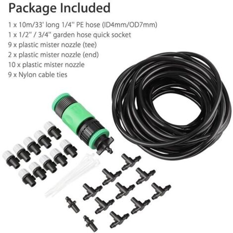 Arrosage,10M jardin Patio eau monsieur Air brumisation refroidissement pour jardin Micro arrosage système d'irrigation arroseur (1/4)