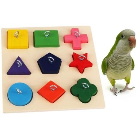 Jouet Perroquet - Oiseau Puzzle - Jouet Éducatif en Bois - Couleur Aléatoire (1/4)
