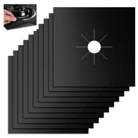 10 Pièces Protection Plaque Cuisson Gaz Réutilisable Couvre de à Anti Chaleur Tapis Cuisinière Antifouling Nettoyer Housse (1/4)