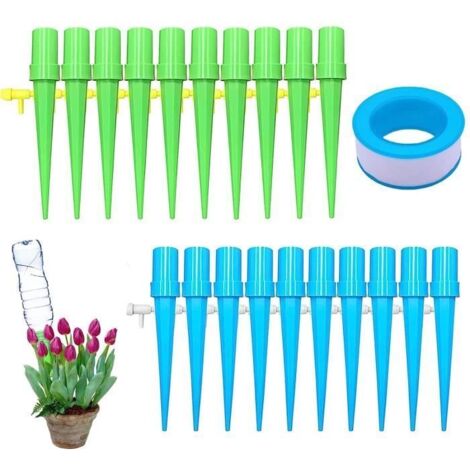 20 Kit Irrigation Goutte à Goutte Kit,Dispositif d'arrosage Automatique Réglable,Irrigation Goutte à Goutte Bouteille D'arrosage (1/4)