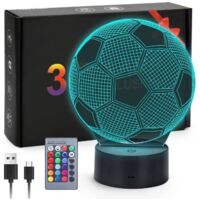 Veilleuse Football Jouets pour Garçons De 7 8 9 Ans Cadeau Anniversaire Garçon 5 6 7 8 Ans Lampe De Chevet Enfant Garçon