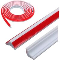 Moulure de plafond flexible autocollante,6m Triangle Pour bords de carrelage,plafonds et transitions de mur Étanche Pour bord de mur