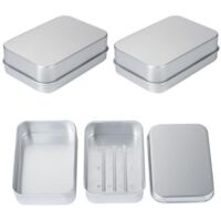3 Pièces Boîte à Savon en Aluminium,Boîtes à Savon en Aluminium avec égouttoir,Boite Savon Voyage pour Stocker du Savon à la Maison