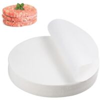 500 Pièces Papier Antiadhésive Steak Haché Diamètre 10 cm, Papier Sulfurisée de Galettes Hamburger, Papier Parchemin Ronde
