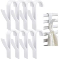 8pcs Crochet Radiateur sèche serviette, Seche Serviette Salle de Bain pour Radiateurs plastique,Patères Radiateur de Salle de Bain