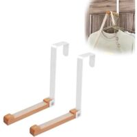 Foldable Wood Over The Door Hooks, New Over The Door Hook, Over Door Towel Rack, Door Hanger, Foldable Sturdy Metal (2pcs)