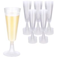 25 Pièces Flûtes à Champagne en Plastique,Gobelet, tasse à dessert,150ml Verres à Champagne Transparents Gobelets pour Fêtes