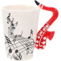 Café Tasse Saxophone Tasse Tasse Note de Musique Café Tasse Sax Tasse Instrument