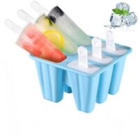 Moule à Glace, Moulle a Glace en Silicone sans PBA, Ice Pop Mold avec Pinceau de Nettoyage et Entonnoir de Pliage, Moule a Glace