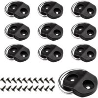 Anneaux D'arrimage - - Crochets pour Filet Coffre Voiture - Point d'ancrage en D - Noir - Voiture