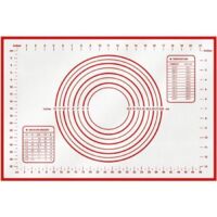 Tapis de Cuisson en Silicone, Tapis de Pâte Antidérapant avec Mesure, Tapis de Pâtisserie Vert Sain Sans BPA, Tapis à Tâtisserie
