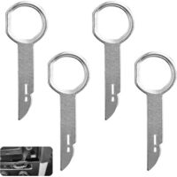 Cle Extraction Autoradio, 4pcs Clef de Déverouillage d’Outil de Demontage Compatible avec Poignée Souple Remplacement Garniture