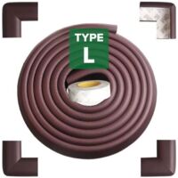 Bande Protection Rebord Coin Table Meuble Pare-chocs Sécurité Bébé Enfant Type L Tritina- Brown