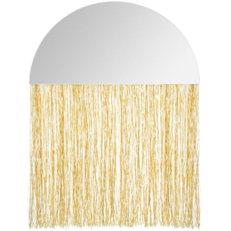 Miroir à franges doré 34x25x0,3cm (1/2)