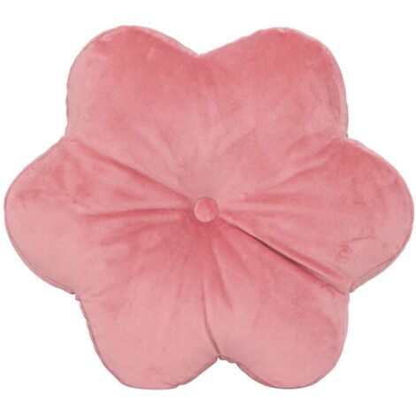 Cuscino a forma di fiore poliestere rosa 8x38x38cm (1/2)