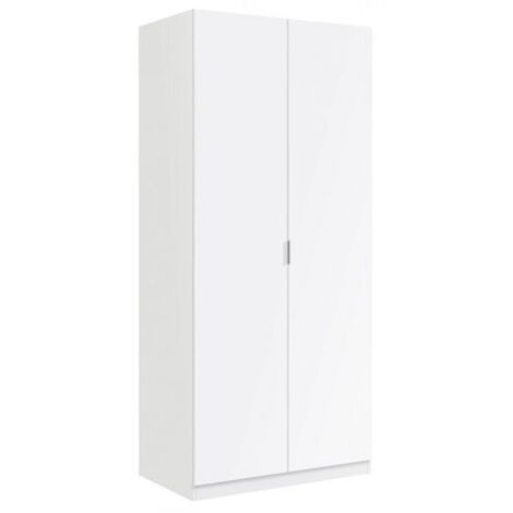 Guardaroba 2 Ante - Armadio Camera da Letto Bianco 52x180h cm