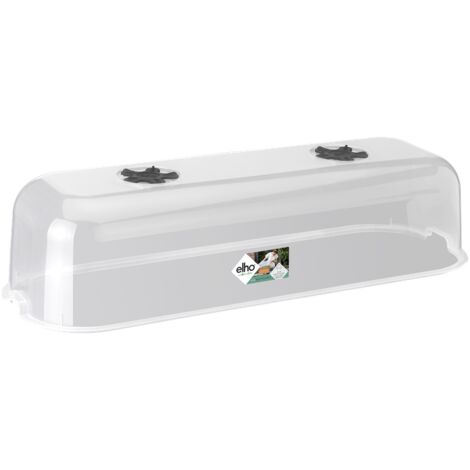 Elho Green Basics Serre De Culture L - Transparent - L 51 x B 19.5 x H 13 cm - intérieurextérieurculture et récolteaccessoires - 100% recyclé