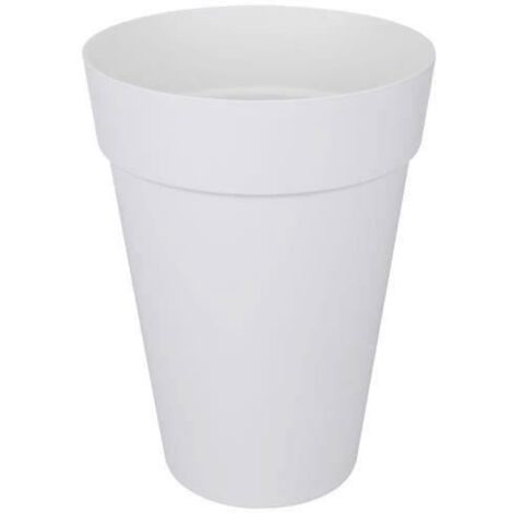 ELHO Loft Urban Round Flowerpot High 42 - Blanc - Ø 42 x H 56 cm - Extérieur - 100 % recyclé