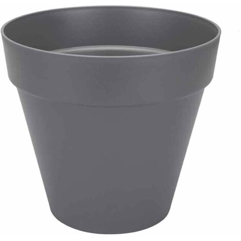 Elho Loft Urban Rond Roues 60 - Noir - Ø 58 x H 54 cm - extérieur - 100% recyclé