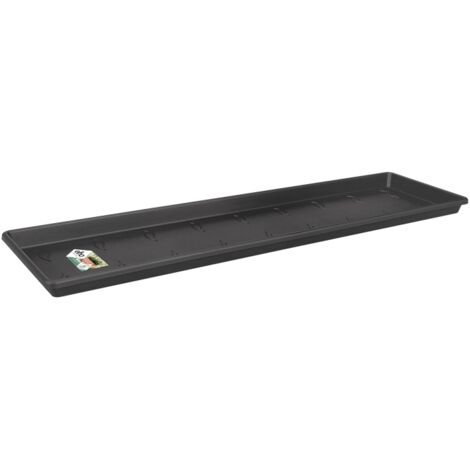 Elho Green Basics Balconnière Soucoupe 60 - Noir - L 57 x B 14.7 x H 3 cm - Balconextérieur - 100% recyclé