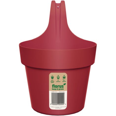 Florus Paris Balcony Hanger Single - Rouge - L 18 x B 27.3 x H 25 cm - Balcon - 100% recyclé